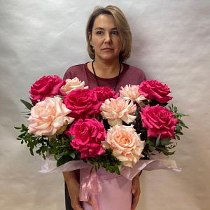 Французские розы в коробке