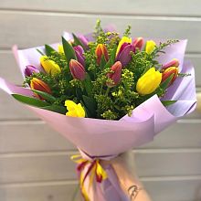 21 тюльпан и солидаго